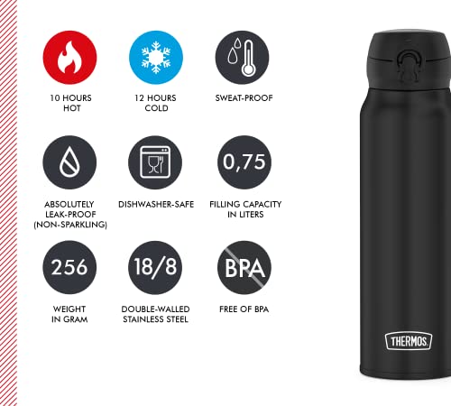 Thermos Isolierflasche 750ml Ultralight - Charcoal Black